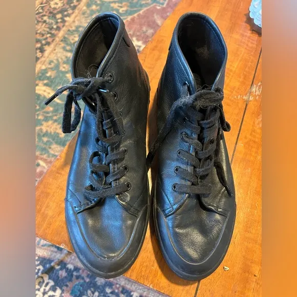 Rag &amp; Bone Black Leather High Top Sneakers