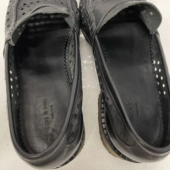 rag &amp; bone Handsewn Moccasin Shoes Leather Slip On Crepe Sole Size 40 US 10