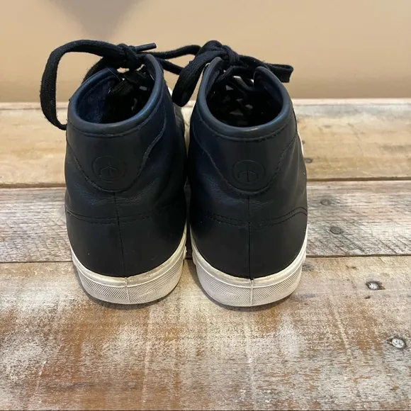 Rag &amp; Bone Standard Issue Black Leather High Top Sneakers