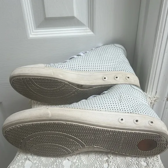 Rag &amp; Bone Standard Issue Laser Cut Perforated High Top Leather Sneakers