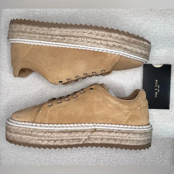 rag &amp; bone Women's Kent Suede Platform Espadrille Sneakers - Size 38.5 (US 8.5)