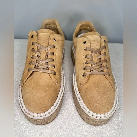 rag &amp; bone Women's Kent Suede Platform Espadrille Sneakers - Size 38.5 (US 8.5)