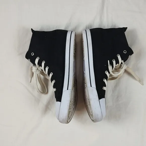 Ralph Lauren Hamptyn Embroidered Polo Bear Canvas High Top Sneakers Mens 6.5