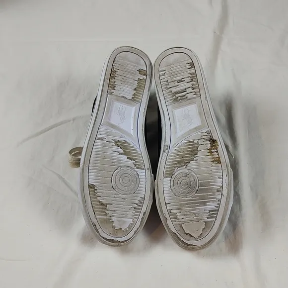 Ralph Lauren Hamptyn Embroidered Polo Bear Canvas High Top Sneakers Mens 6.5