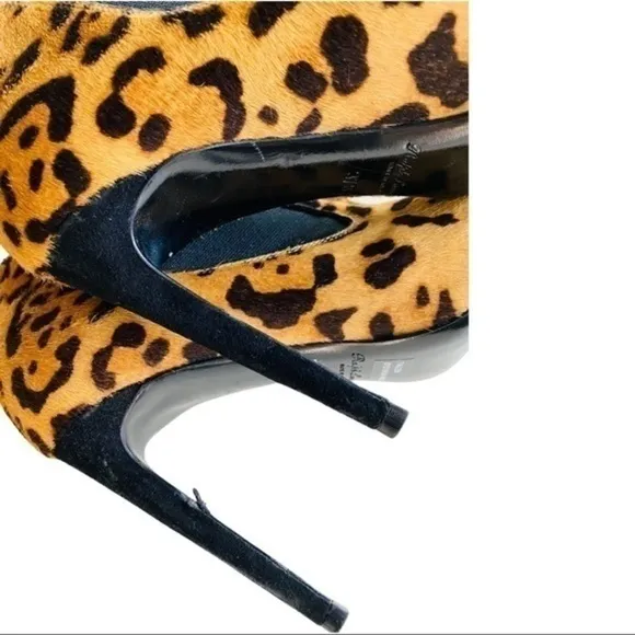 Ralph Lauren Purple Label $900 Women Tallen Leopard Hair Calf Ankle Boots