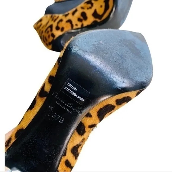 Ralph Lauren Purple Label $900 Women Tallen Leopard Hair Calf Ankle Boots