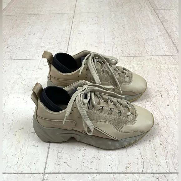 RARE Acne Studios Beige Manhattan Platform Sneakers