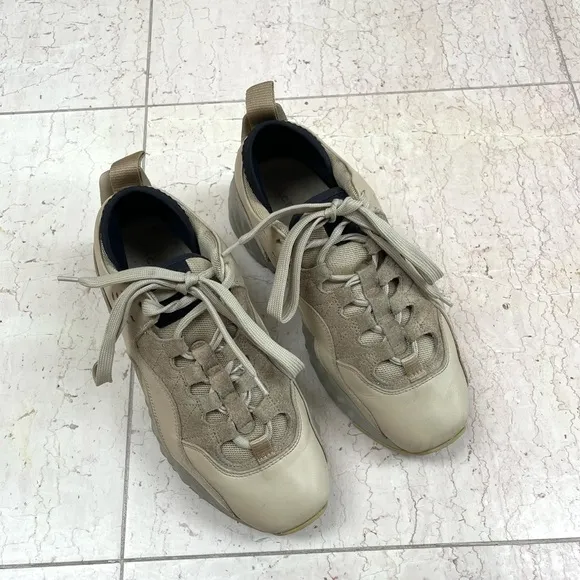 RARE Acne Studios Beige Manhattan Platform Sneakers