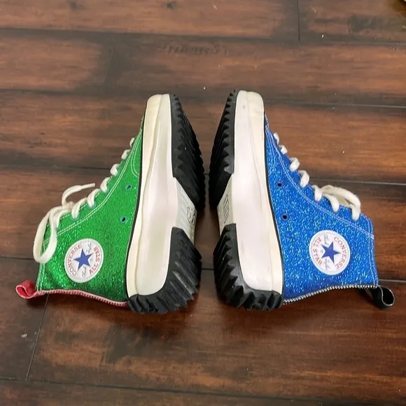 RARE Converse Run Star Hike Hi JW Anderson Glitter Platform  Sneakers W7…