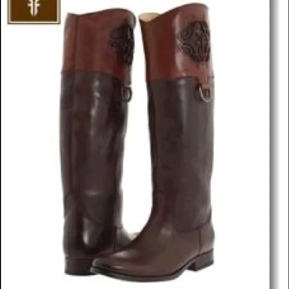 Rare Frye Two Tone Melissa riding boots