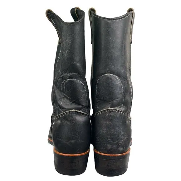 Rare Harley Davidson Panhead Knucklehead Composite Toe Gray Moto Boot Size 10 D