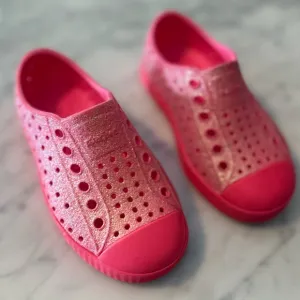 RARE Native Jefferson Pink Glitter Pink Slip-On Shoes