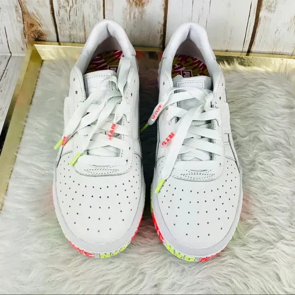 RARE PUMA Cali Bold Neon NYC Platform Sneakers new