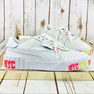 RARE PUMA Cali Bold Neon NYC Platform Sneakers new