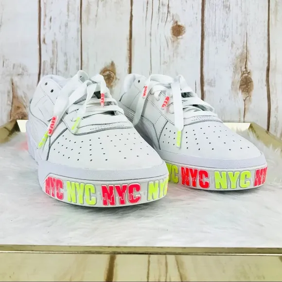RARE PUMA Cali Bold Neon NYC Platform Sneakers new