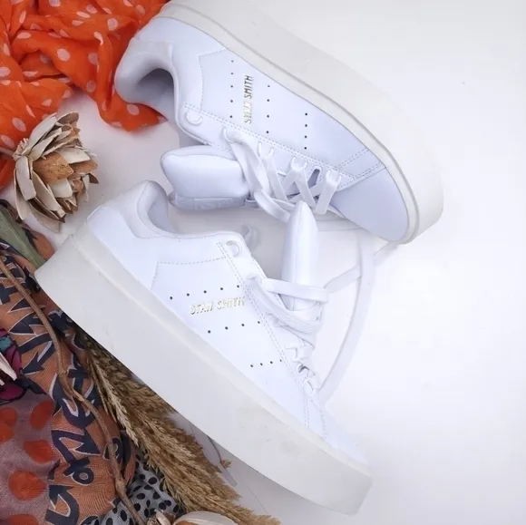 Rare Stan Smith White Platform Women's Sneakers Sz 8½m
