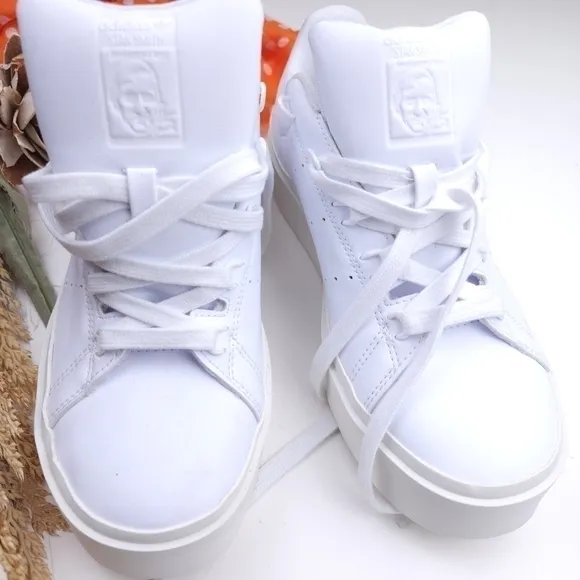 Rare Stan Smith White Platform Women's Sneakers Sz 8½m