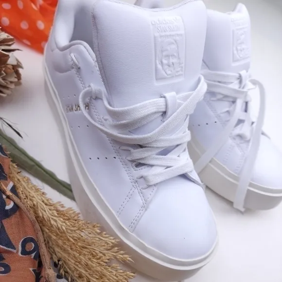 Rare Stan Smith White Platform Women's Sneakers Sz 8½m