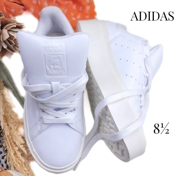 Rare Stan Smith White Platform Women's Sneakers Sz 8½m