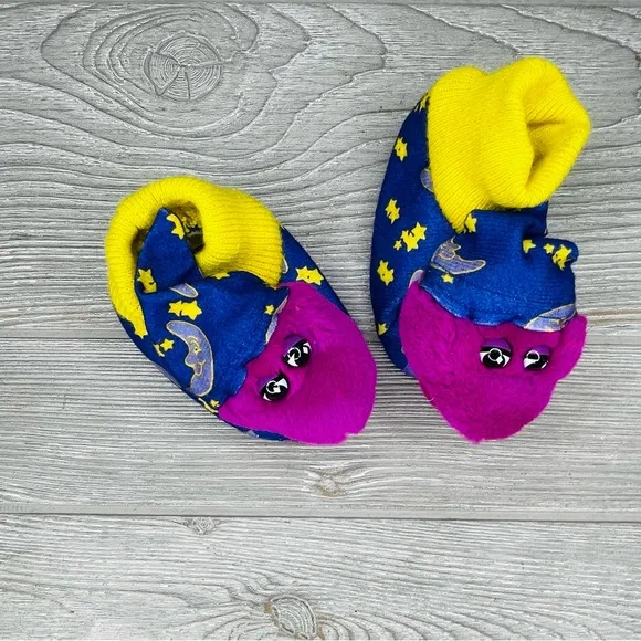 Rare Vintage 1990s retro bedtime with Barney dinosaur slippers / shoes 1-2 plush