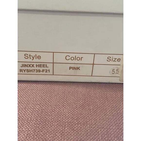 RAYE Jinxx Crystal High Heels in Pink 5.5 with Box Womens Satin Mules