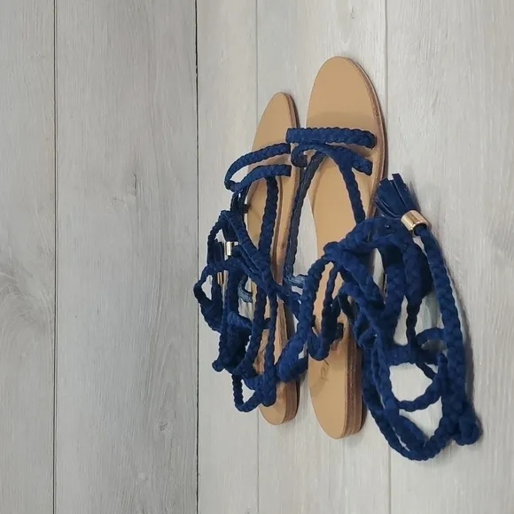 Raye Womens Sadie Braid Lace Up Gladiator Sandals shoes sz 6.5