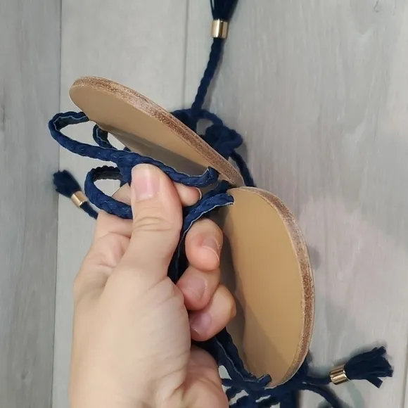 Raye Womens Sadie Braid Lace Up Gladiator Sandals shoes sz 6.5