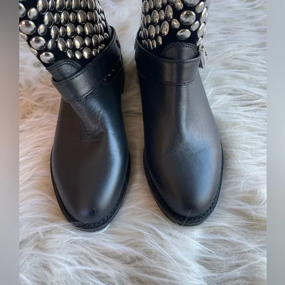 Rebecca Minkoff Saida Moto Leather Boots Size 6
