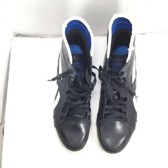 Rebook Men High Top Sneakers Black/White Size 8.5