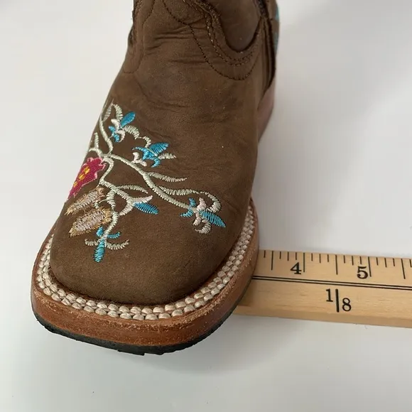 Red Hawk Boots Girls Chocolate Floral Boots