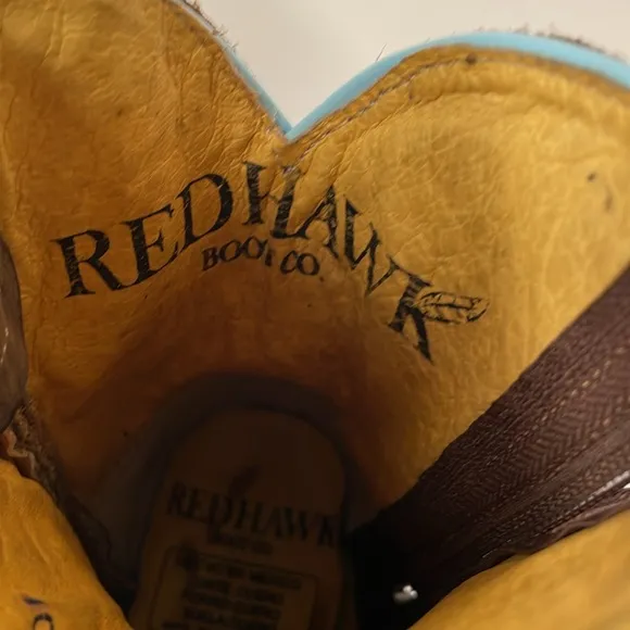 Red Hawk Boots Girls Chocolate Floral Boots