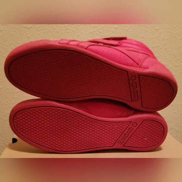 Red High-Top Reebok Classic Sneakers