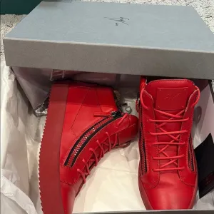 Red High-Top Sneakers giuseppe zanotti