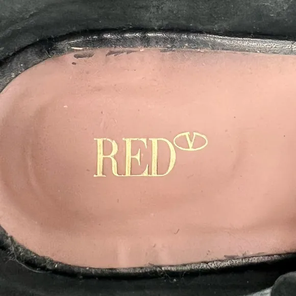 Red Valentino Black Leather Studded Sandals 9