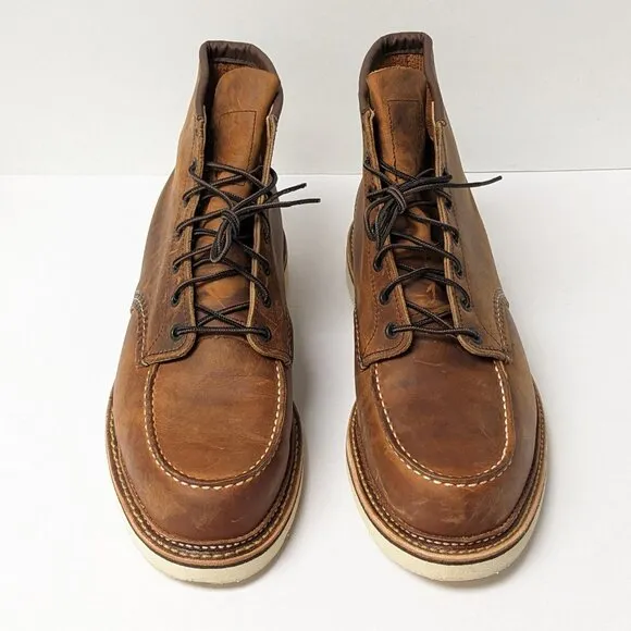 Red Wing 1907 Classic Moc Toe Boots, Copper Leather, Men's 11 2E (Wide)