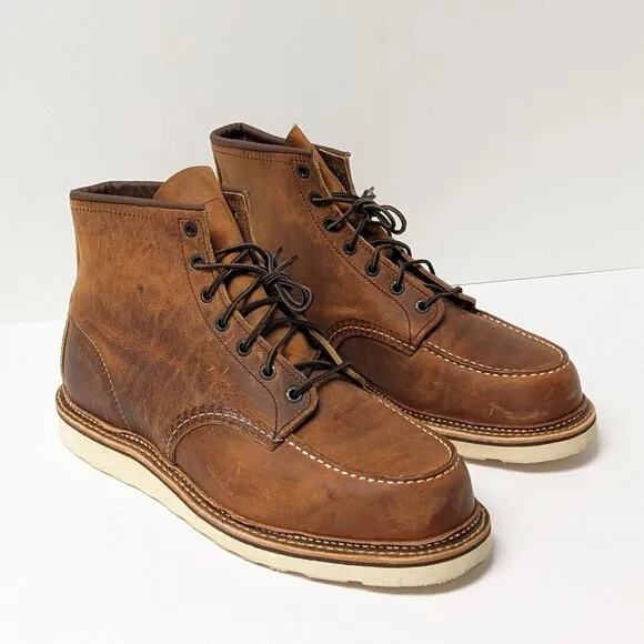 Red Wing 1907 Classic Moc Toe Boots, Copper Leather, Men's 11 2E (Wide)