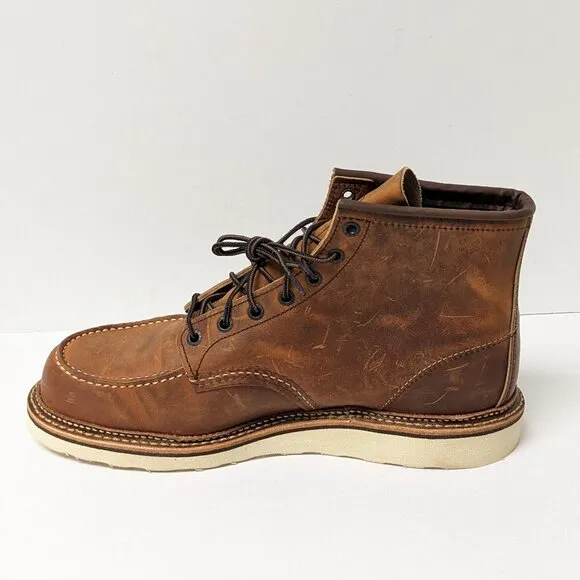 Red Wing 1907 Classic Moc Toe Boots, Copper Leather, Men's 11 2E (Wide)