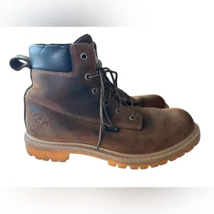 Red Wing Irish Setter 83614 Leather Safety Toe Work Boots Men's Size 9 D Brown