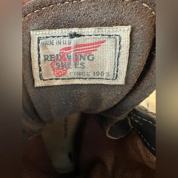 Red Wing Irish Setter 83614 Leather Safety Toe Work Boots Men's Size 9 D Brown
