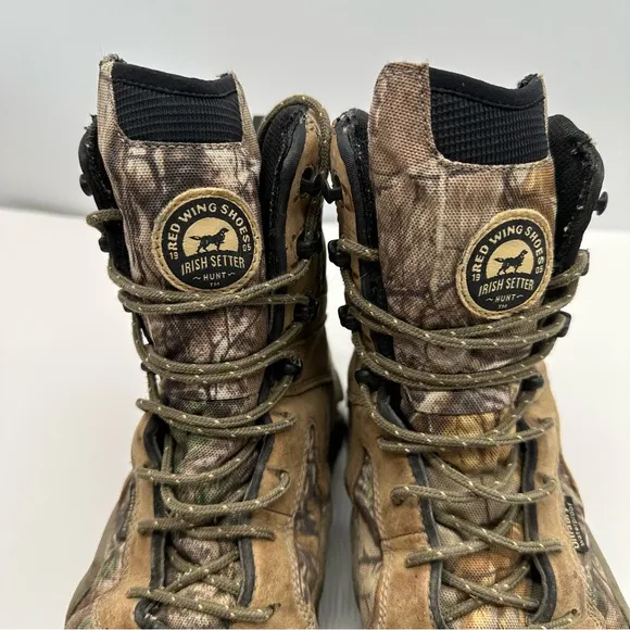 Red Wing Irish Setter Mens 10 Camouflage Hunting Boots Shoes 2870 Scent Ban 8”
