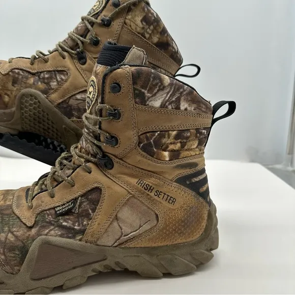 Red Wing Irish Setter Mens 10 Camouflage Hunting Boots Shoes 2870 Scent Ban 8”