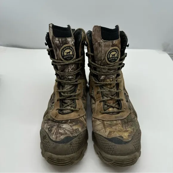 Red Wing Irish Setter Mens 10 Camouflage Hunting Boots Shoes 2870 Scent Ban 8”