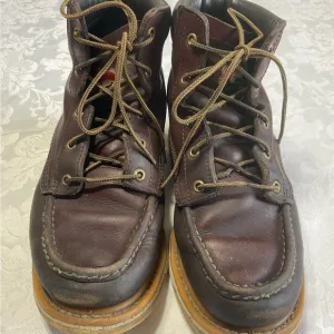 Red Wing Irish Setter Moc Toe Mens Work Boots Brown Leather Size 8 1/2
