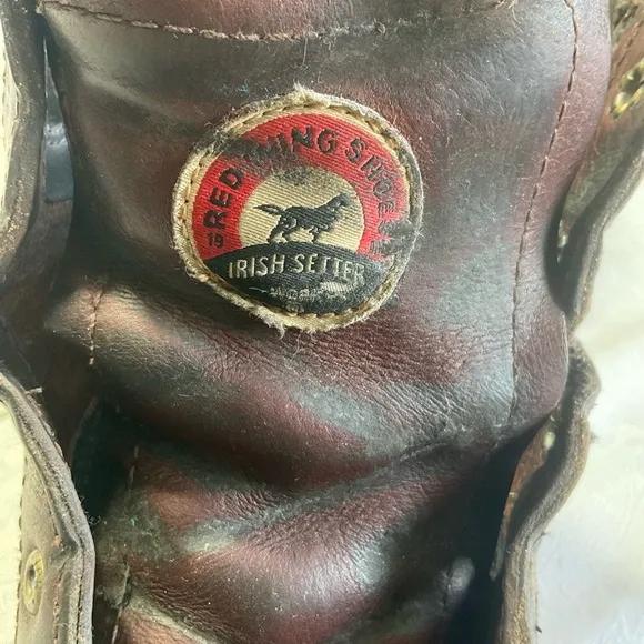 Red Wing Irish Setter Moc Toe Mens Work Boots Brown Leather Size 8 1/2