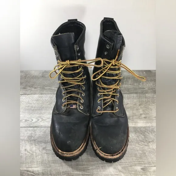 Red Wing Shoes #699 LoggerMax Soft Toe Logger Leather Work Men Vibram Boots 10.5