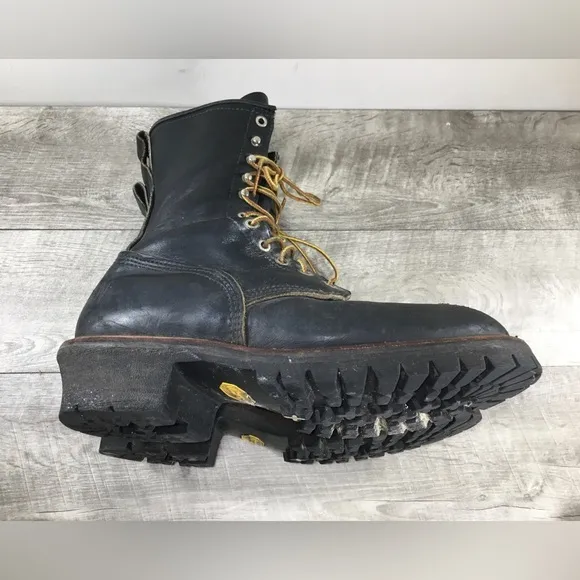 Red Wing Shoes #699 LoggerMax Soft Toe Logger Leather Work Men Vibram Boots 10.5