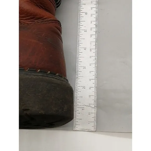 Red Wing Shoes Boots Mens Dyna Force Brown 9.5 Steel Toe Shoe Leather Work 938