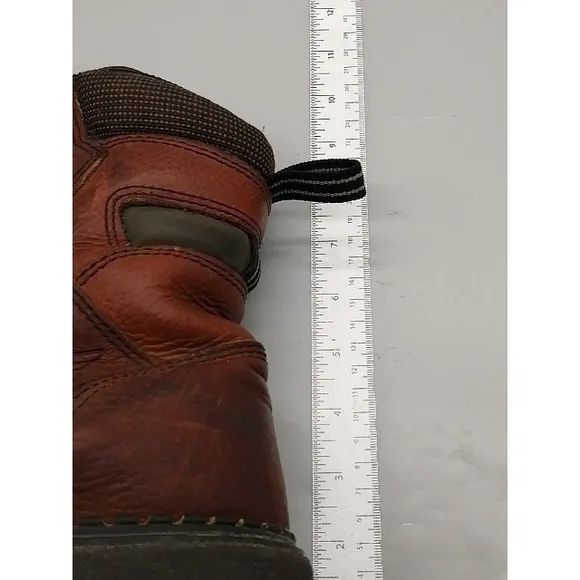 Red Wing Shoes Boots Mens Dyna Force Brown 9.5 Steel Toe Shoe Leather Work 938