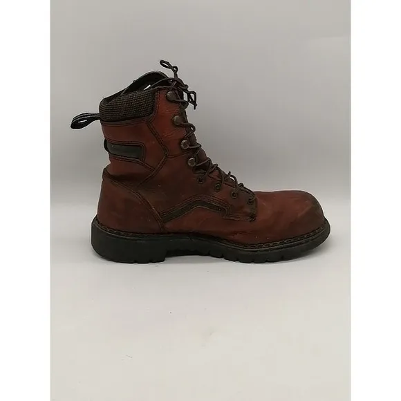 Red Wing Shoes Boots Mens Dyna Force Brown 9.5 Steel Toe Shoe Leather Work 938