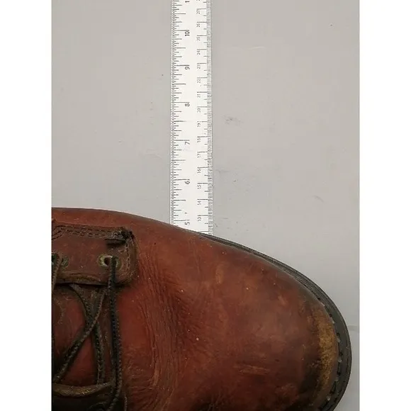 Red Wing Shoes Boots Mens Dyna Force Brown 9.5 Steel Toe Shoe Leather Work 938